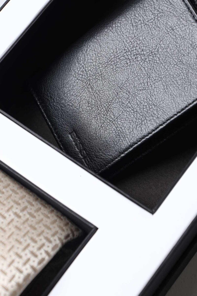 2'li Krem Kravat & Siyah Cüzdan Kutulu Hediye Seti - 3