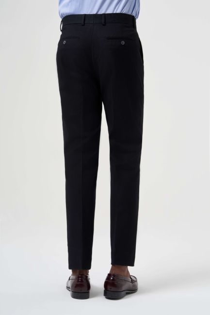 4 Cepli Çift Pileli Siyah Spor Erkek Pantolon - 2