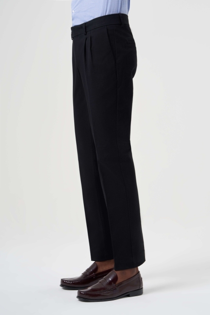 4 Cepli Çift Pileli Siyah Spor Erkek Pantolon - 3