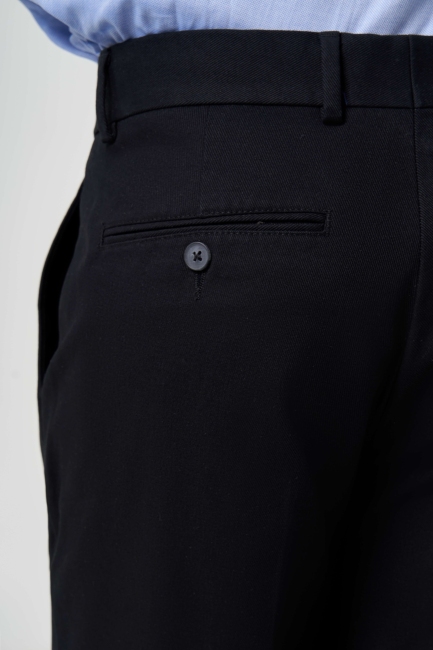 4 Cepli Çift Pileli Siyah Spor Erkek Pantolon - 4