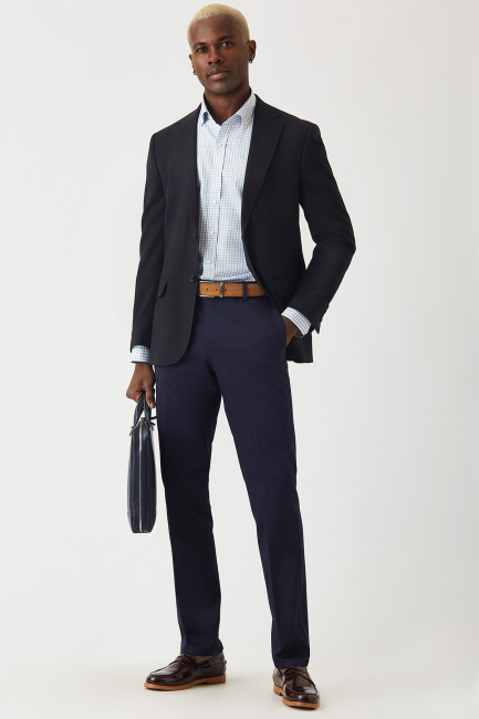 4 Cepli Lacivert Saten Spor Erkek Pantolon - 4