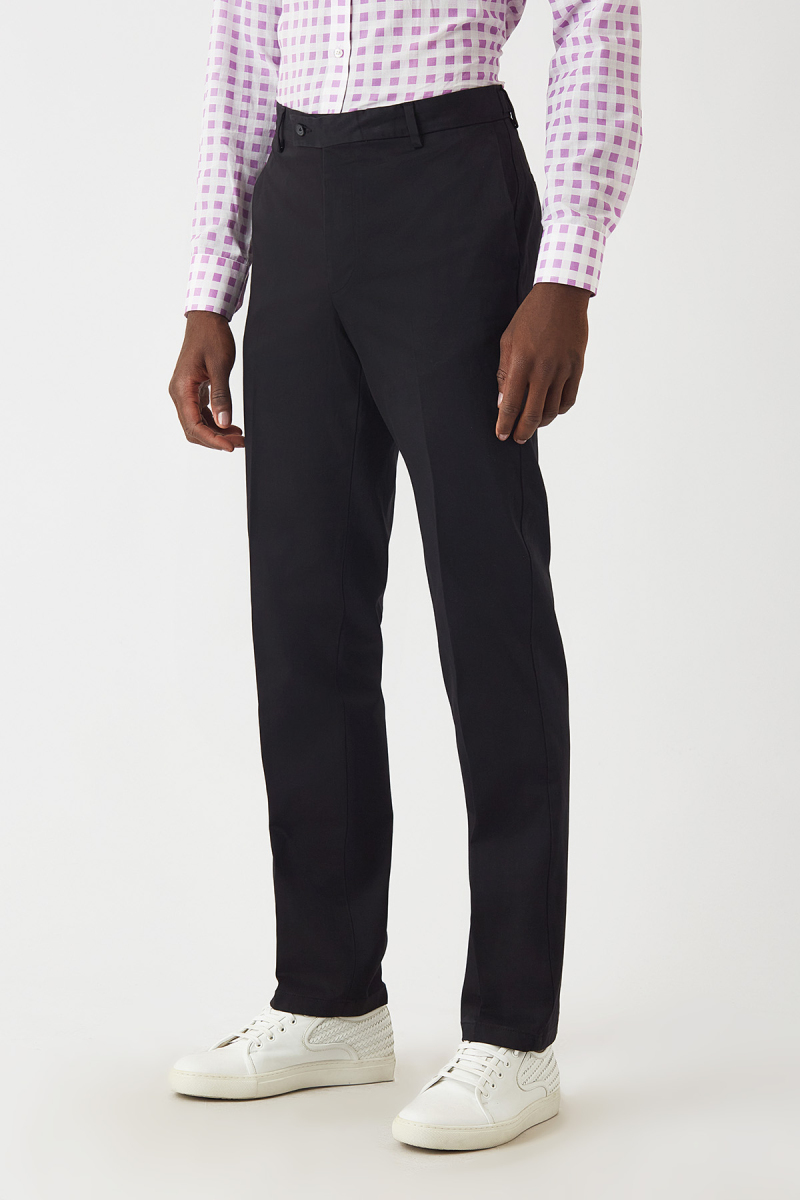 4 Cepli Siyah Saten Spor Erkek Pantolon - 1