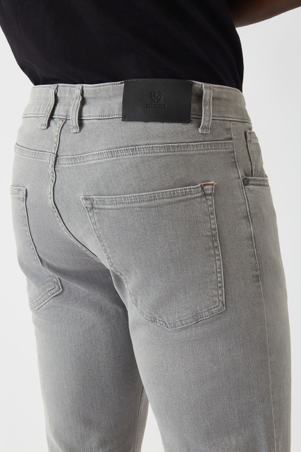 5 Cepli Gri Jean Erkek Pantolon - 3