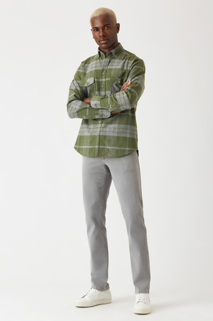 5 Cepli Gri Jean Erkek Pantolon - 4