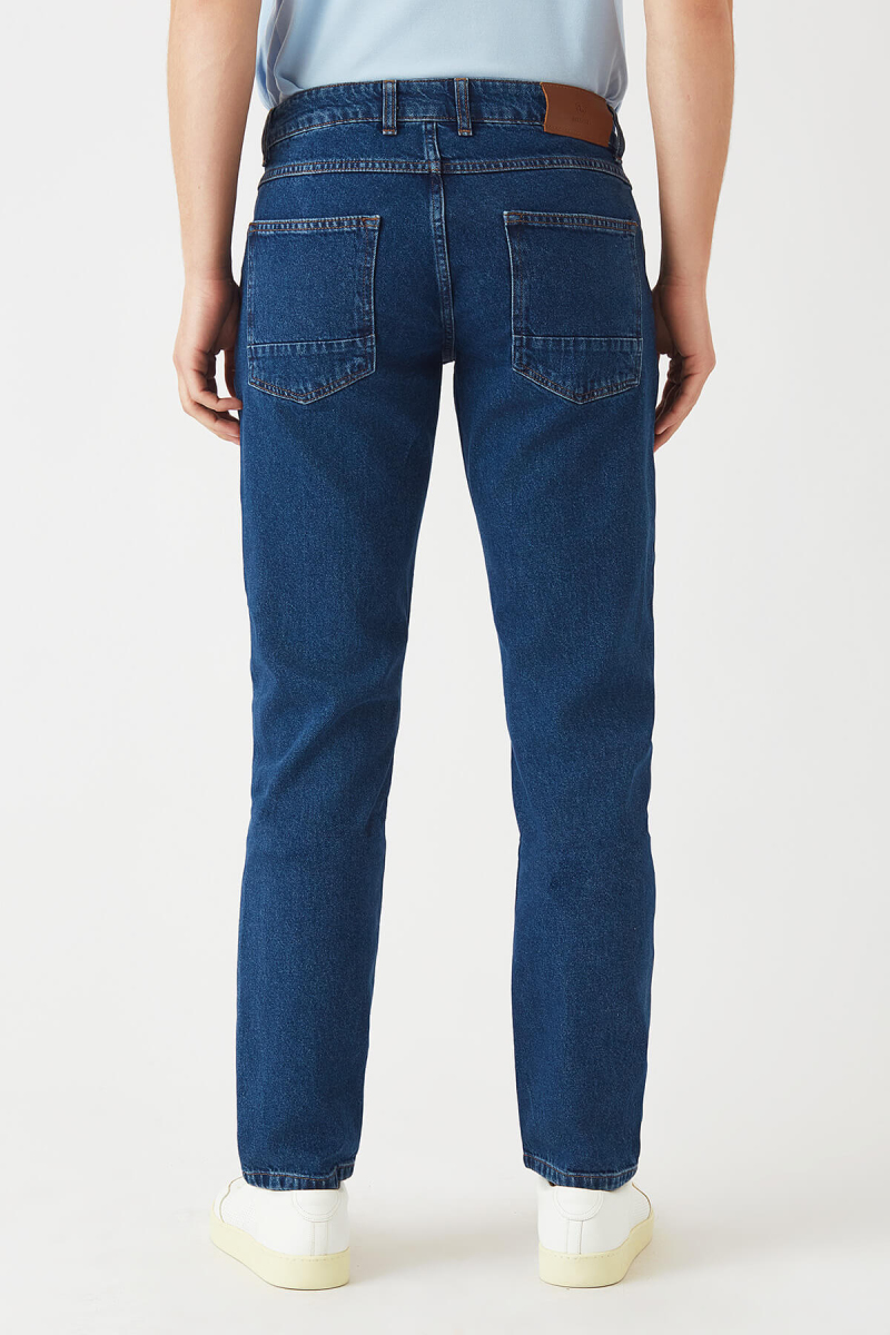 5 Cepli Lacivert Jean Erkek Pantolon - 2