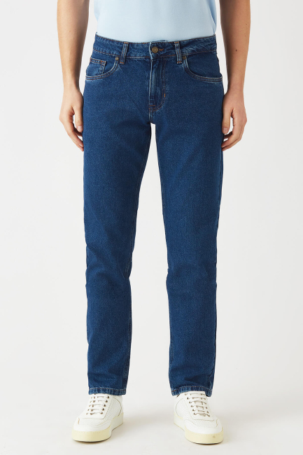5 Cepli Lacivert Jean Erkek Pantolon