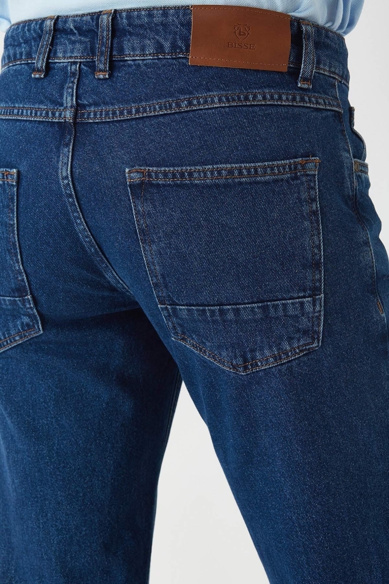 5 Cepli Lacivert Jean Erkek Pantolon - 3