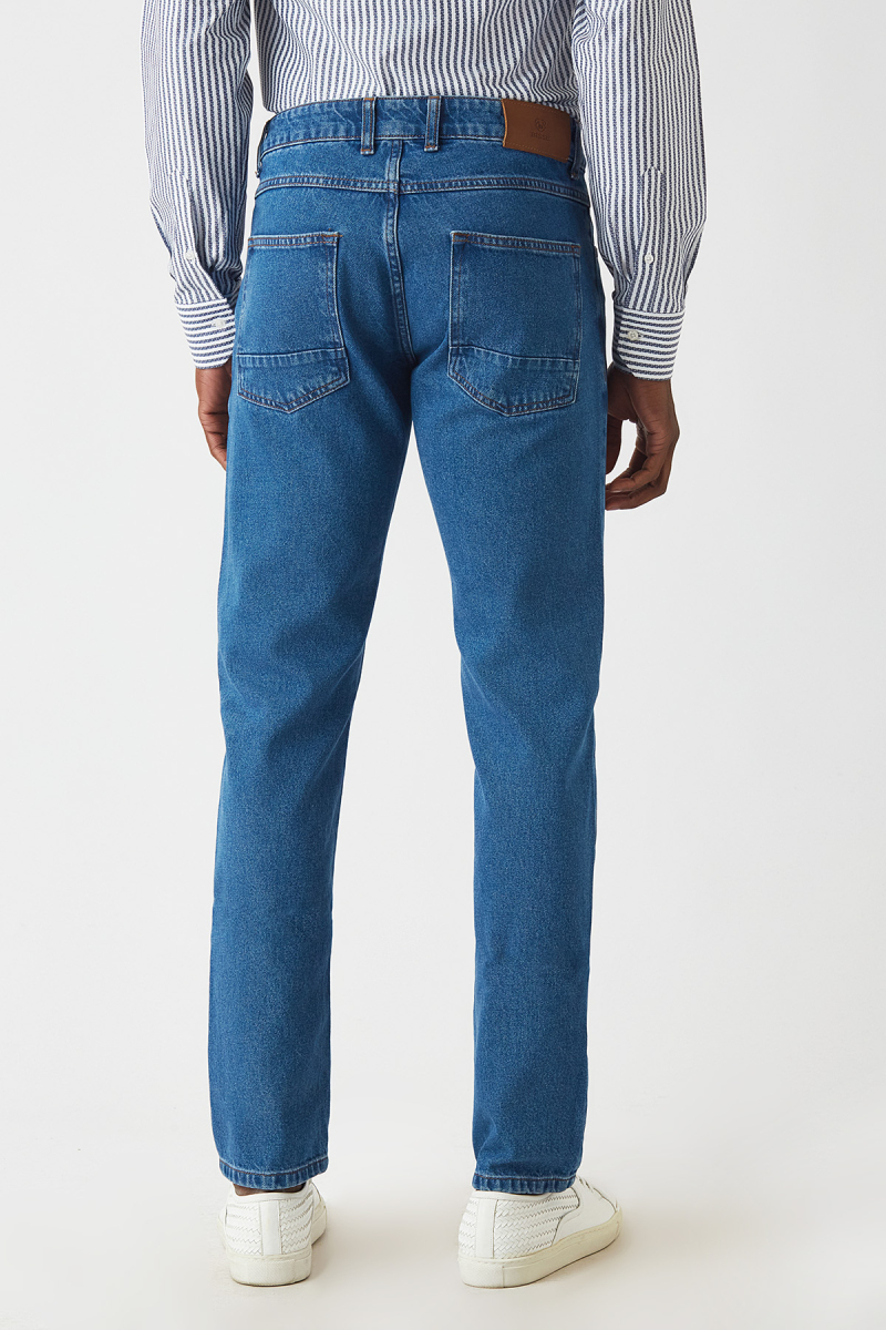 5 Cepli Mavi Jean Erkek Pantolon - 2