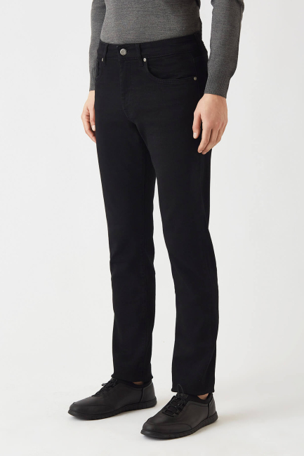 5 Cepli Siyah Denim Erkek Pantolon