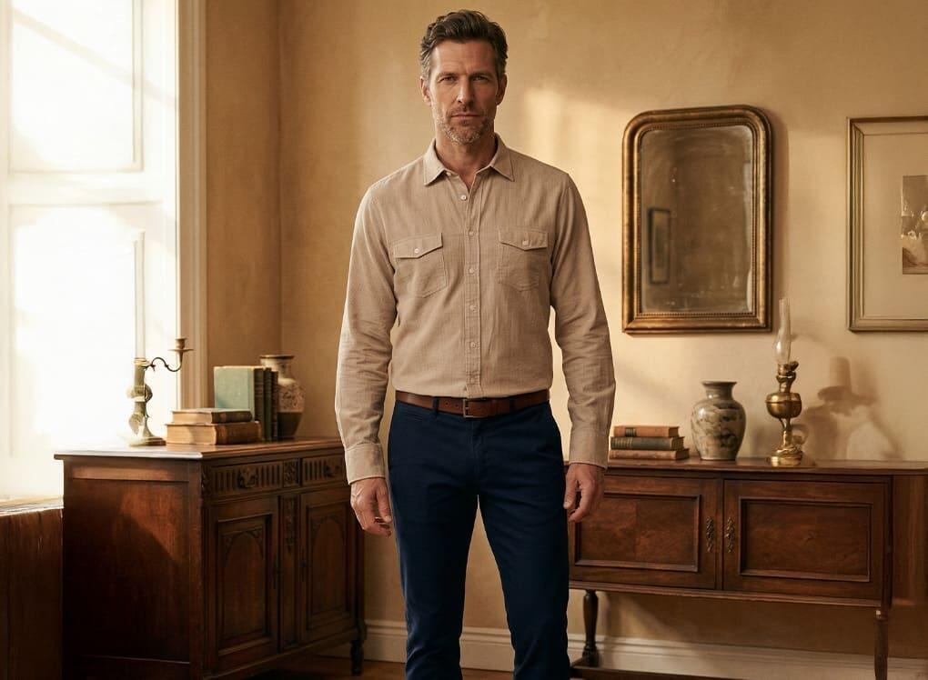 Erkek Keten Gömlek Hangi Parçalarla Tamamlanır?