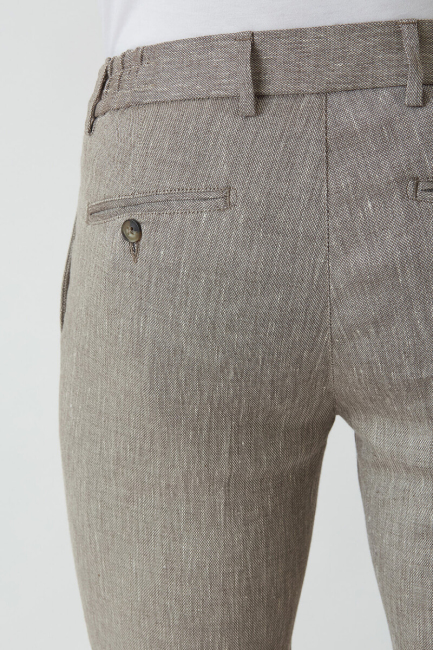 Açık Kahve Lastikli 4 Cepli Spor Erkek Pantolon - 4