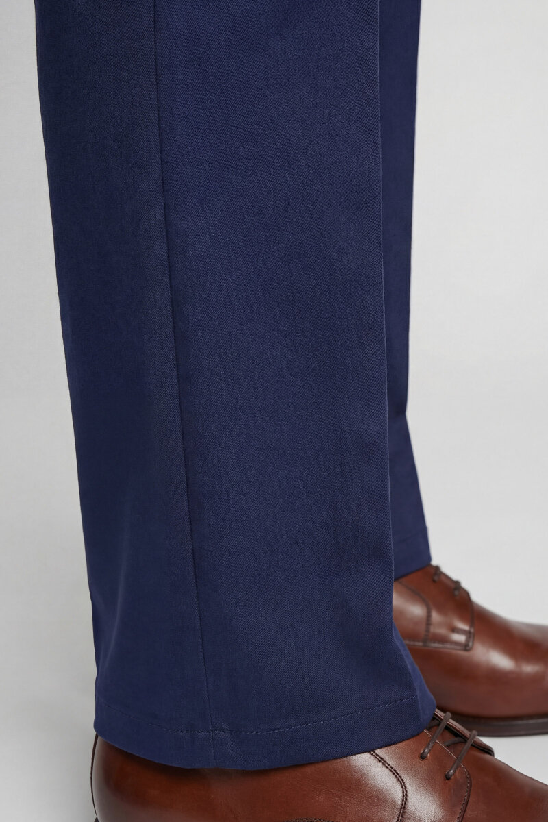 Açık Lacivert Pamuk 4 Cepli Pilesiz Erkek Pantolon - 3