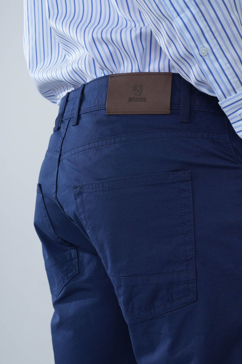 Açık Lacivert Pamuk 5 Cepli Spor Erkek Pantolon - 3