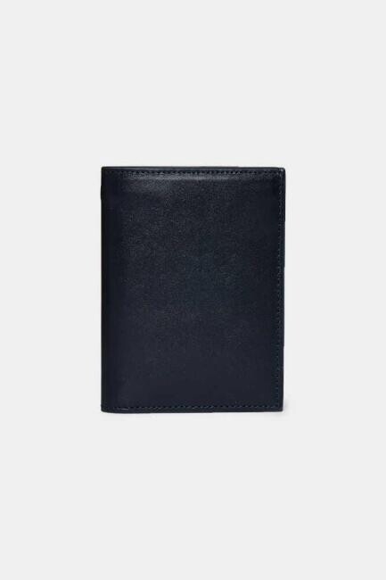 Analin Düz Deri Lacivert Erkek Kartvizit - 2