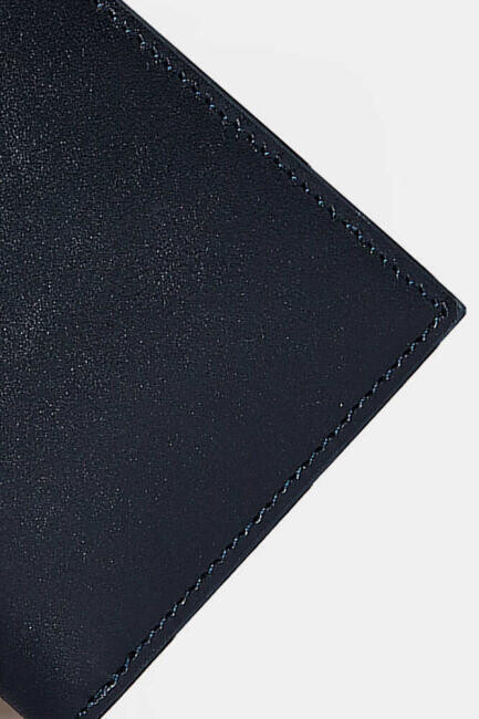 Analin Düz Deri Lacivert Erkek Kartvizit - 5