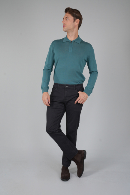 Antrasit Gabardin Pamuklu 5 Cepli Spor Pantolon - 5