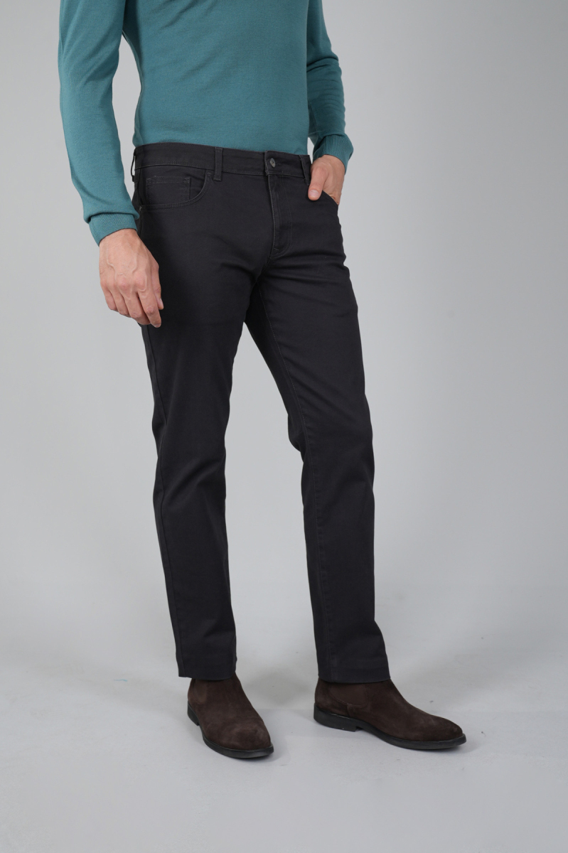 Antrasit Gabardin Pamuklu 5 Cepli Spor Pantolon