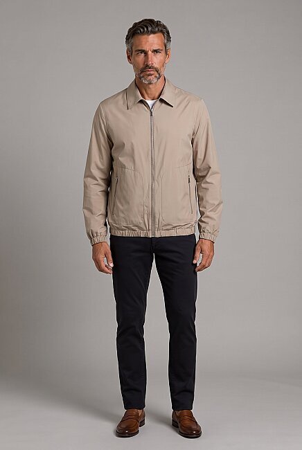 Bej Regular Fit Bebe Yaka Mont (4)