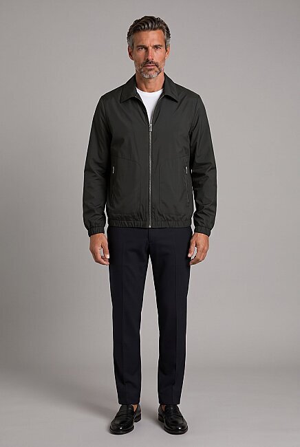 Haki Regular Fit Bebe Yaka Mont (4)