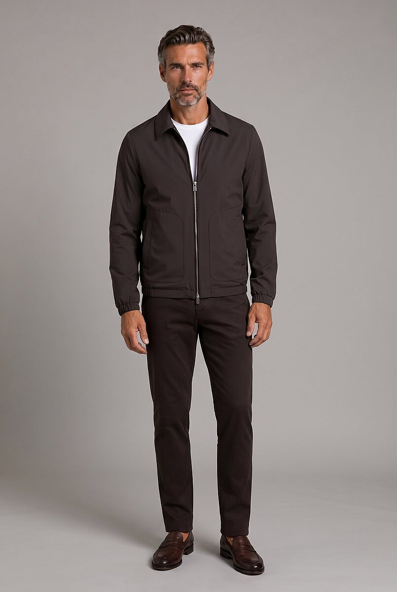 Kahve Regular Fit Bebe Yaka Mont - 5