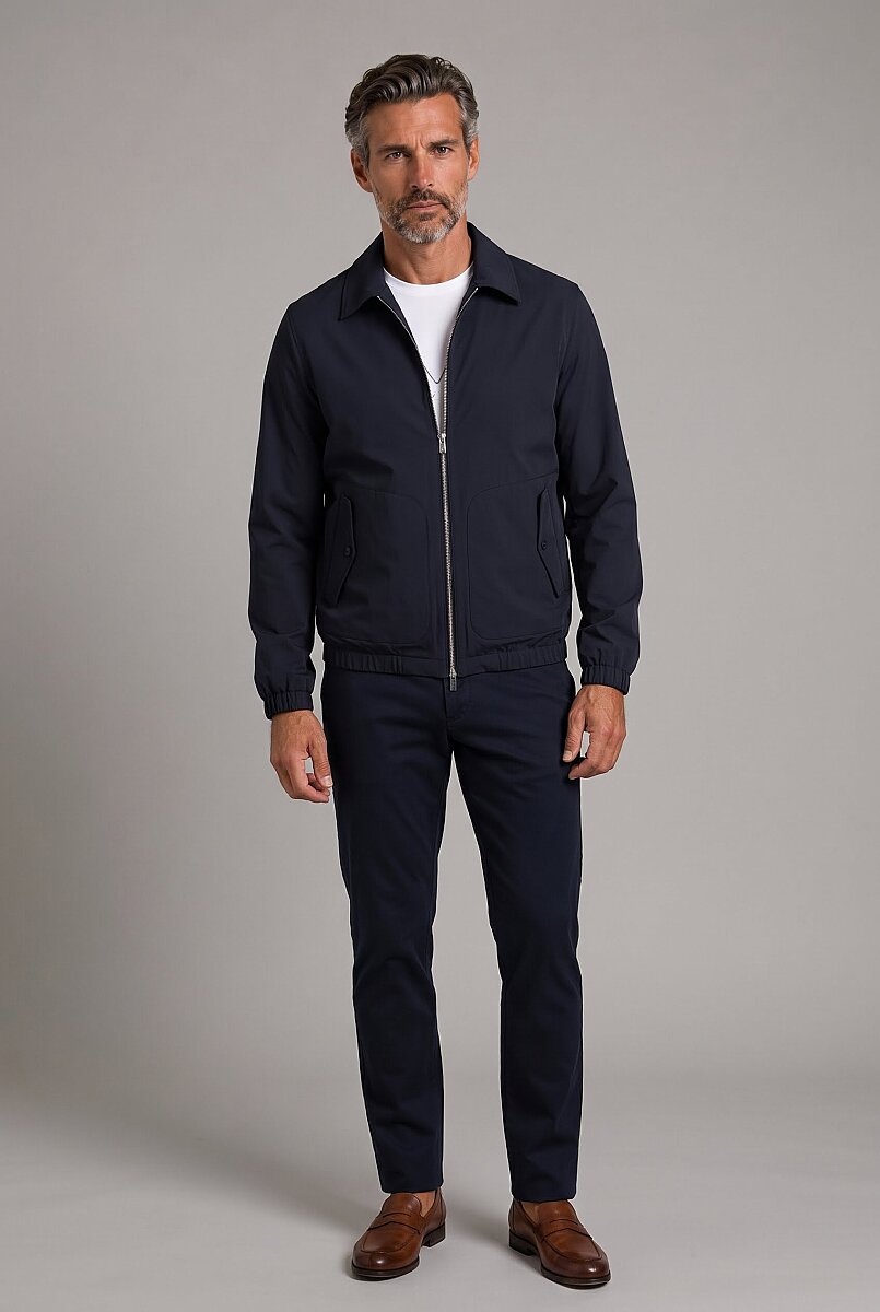 Lacivert Regular Fit Bebe Yaka Mont - 6