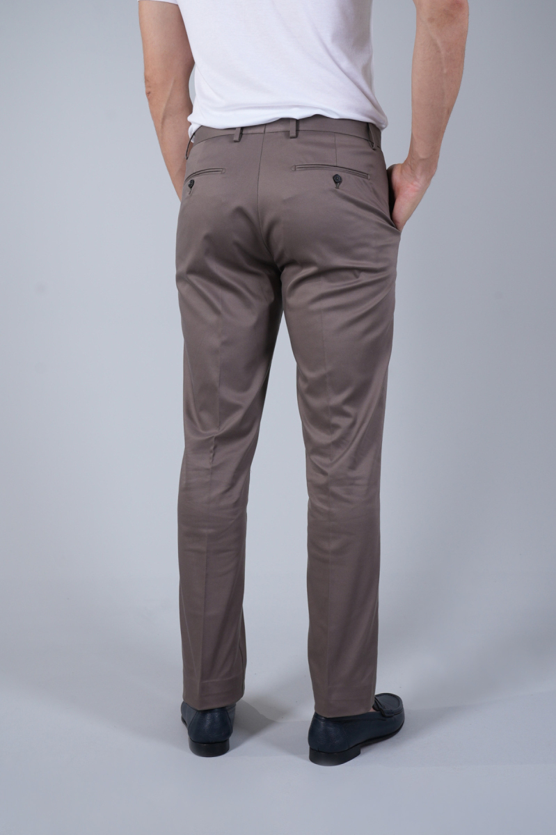 Bej Doğal Pamuk Pilesiz Spor Pantolon (1)