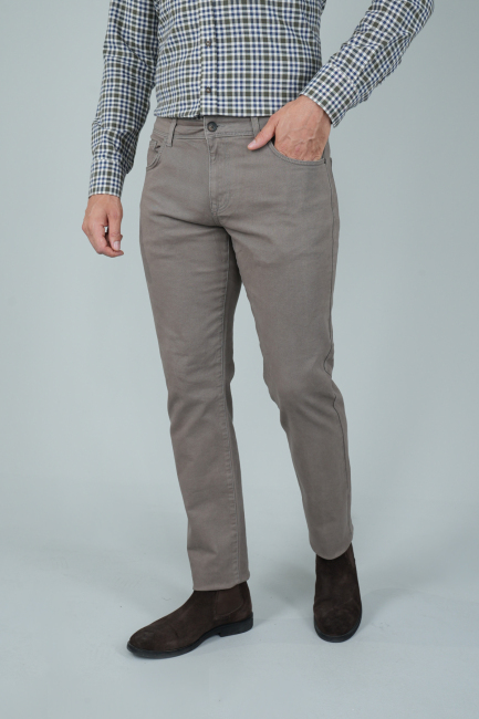 Bej Gabardin Pamuk 5 Cepli Spor Pantolon