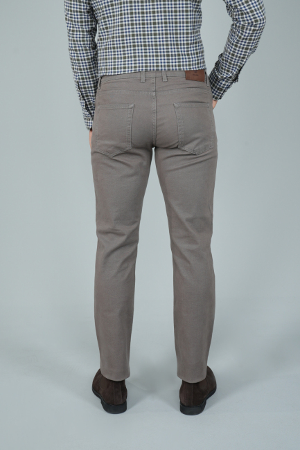 Bej Gabardin Pamuk 5 Cepli Spor Pantolon (1)