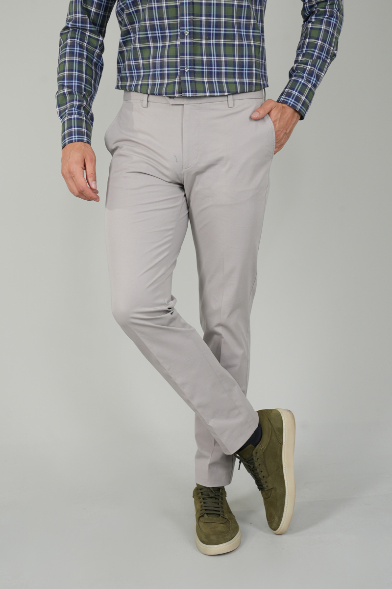 Bej Pamuk 4 Cepli Pilesiz Erkek Pantolon