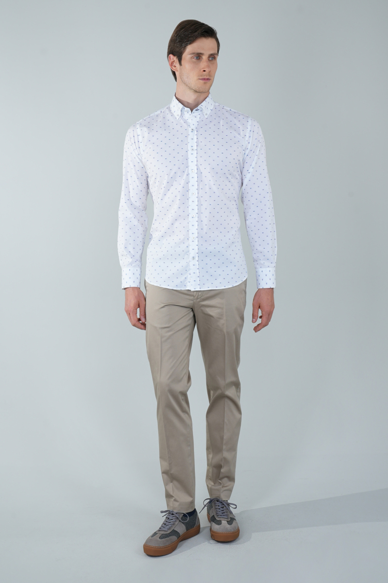 Bej Pamuklu 4 Cepli Erkek Basic Spor Pantolon - 3