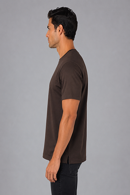 Kahve Bisiklet Yaka T-shirt (3)