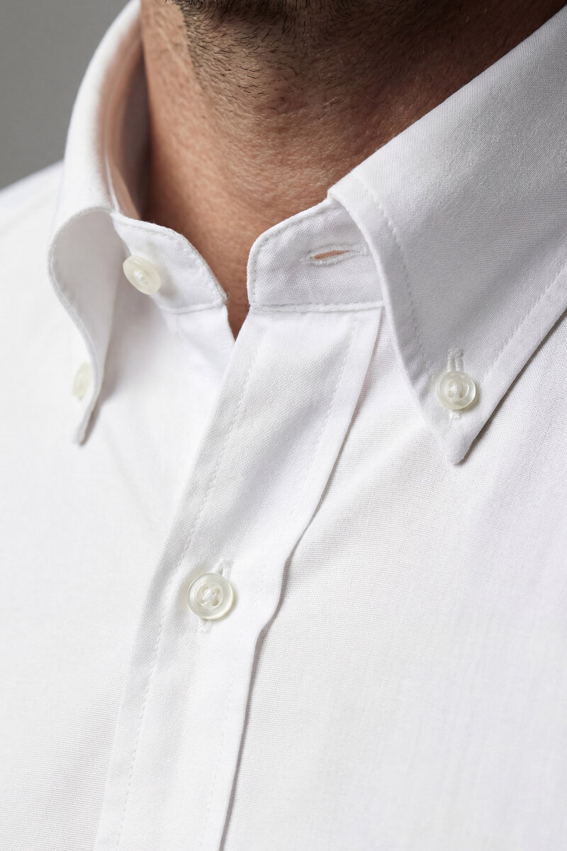 Regular Fit Pamuk Beyaz Erkek Gömlek - 3