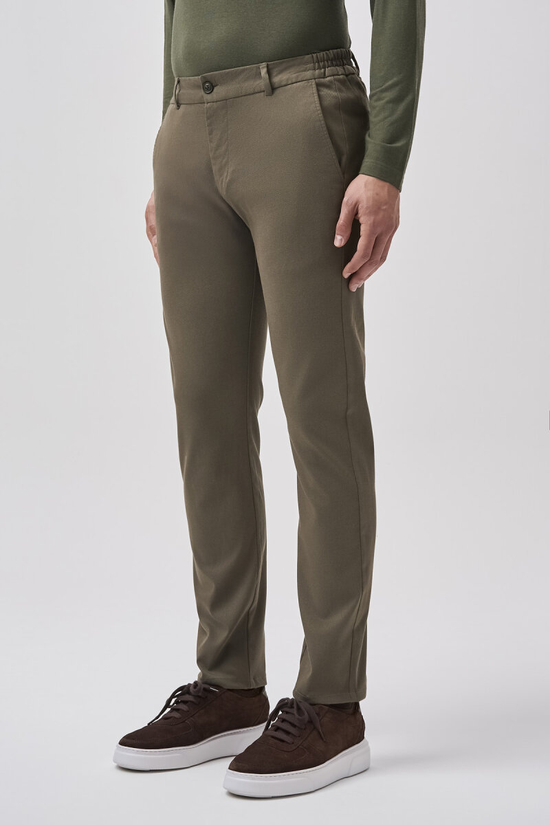 Bisse Studio Erkek 5 Cepli Jogger Spor Pantolon Haki (1)