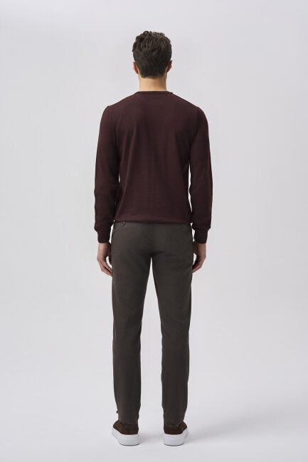 Bisse Studio Erkek Bisiklet Yaka Triko Bordo - 3