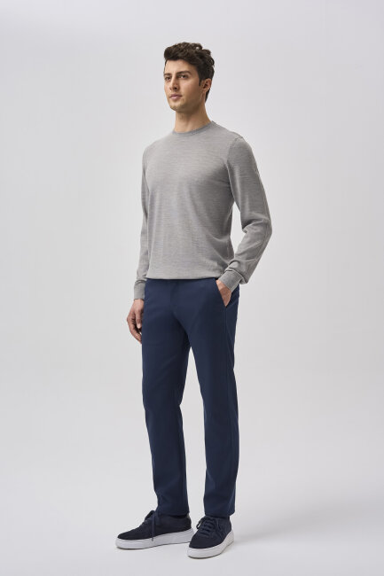 Bisse Studio Erkek Bisiklet Yaka Triko Gri - 2