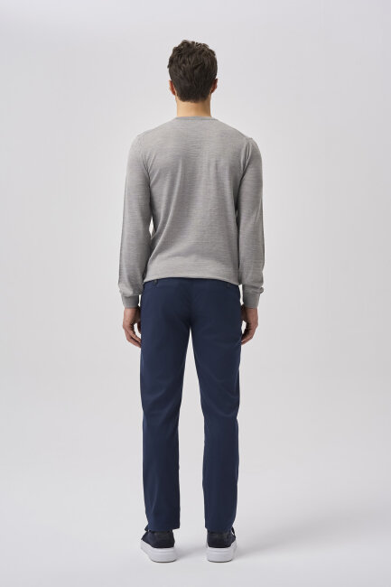 Bisse Studio Erkek Bisiklet Yaka Triko Gri - 3