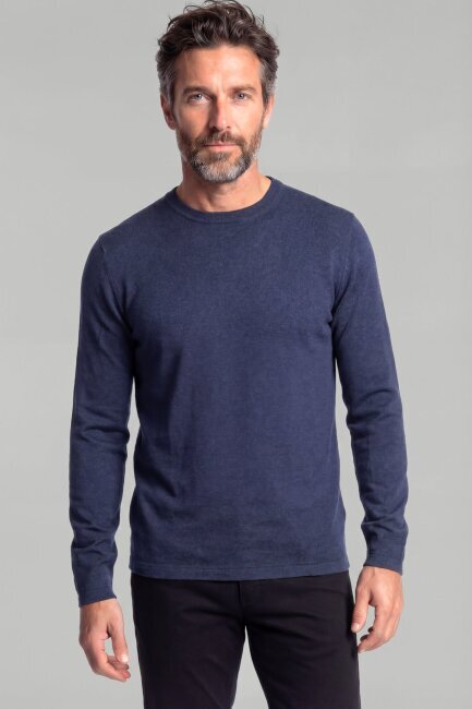 Bisse Studio Erkek Bisiklet Yaka Triko Koyu Lacivert Lacivert