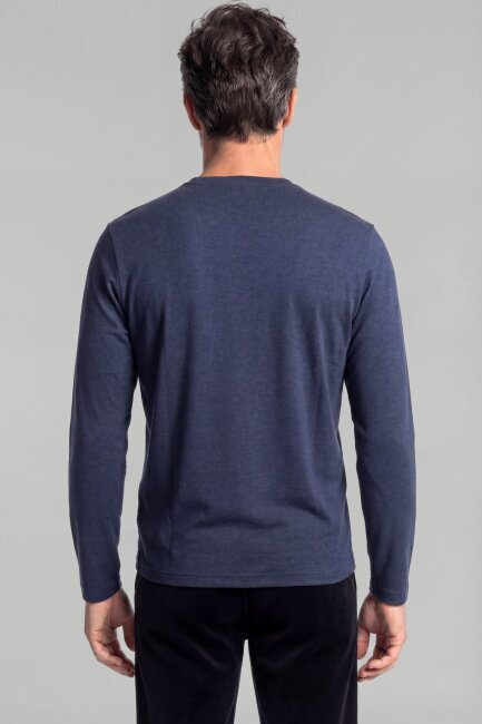 Bisse Studio Erkek Bisiklet Yaka Triko Koyu Lacivert - 2