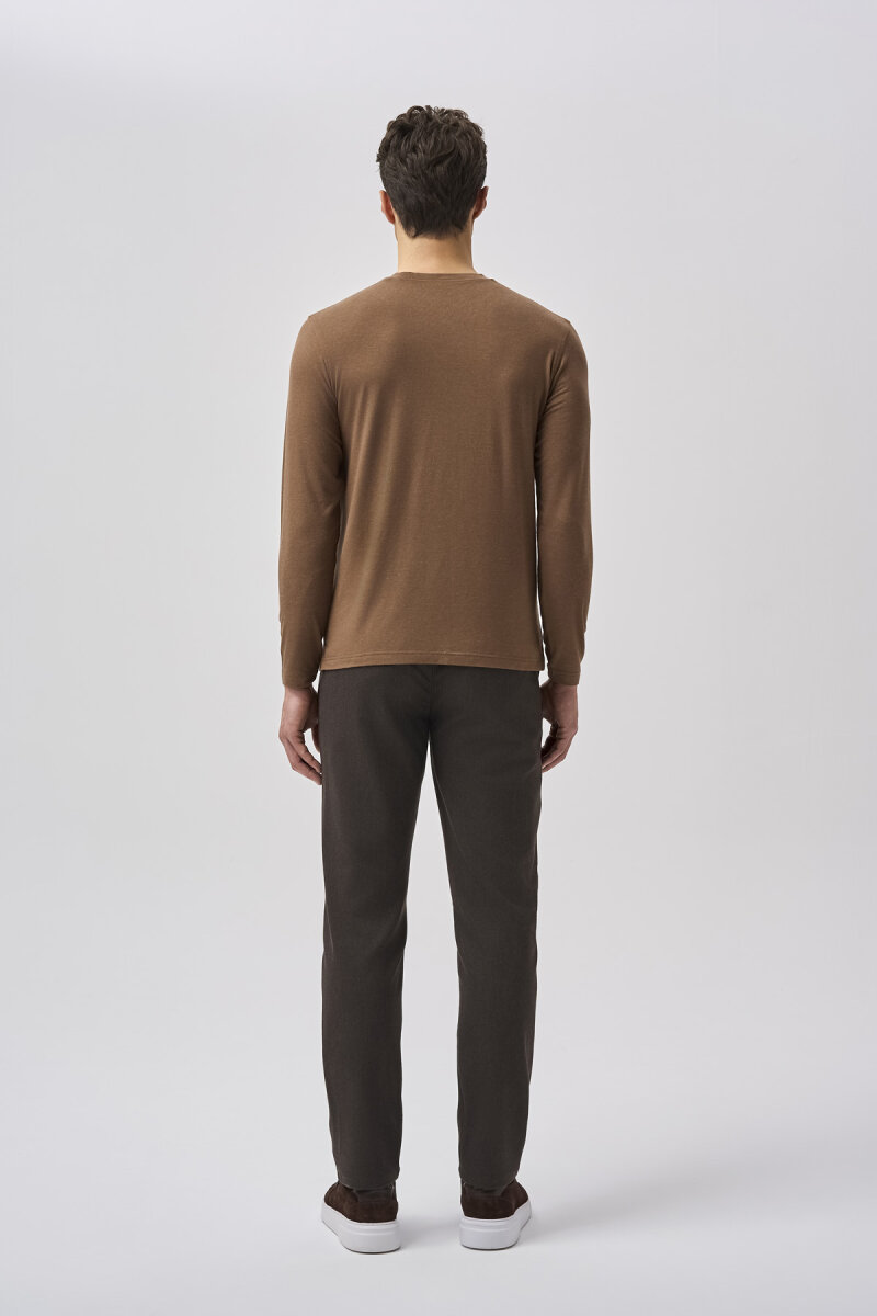 Bisse Studio Erkek Bisiklet Yaka Triko Taba - 3