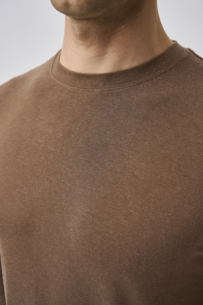 Bisse Studio Erkek Bisiklet Yaka Triko Taba - 4