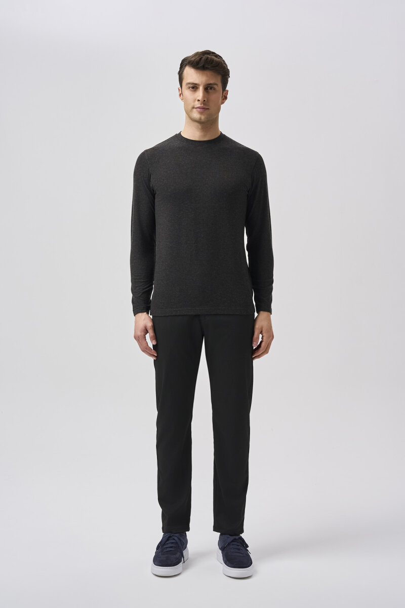 Bisse Studio Erkek Bisiklet Yaka Triko Sıyah - 1