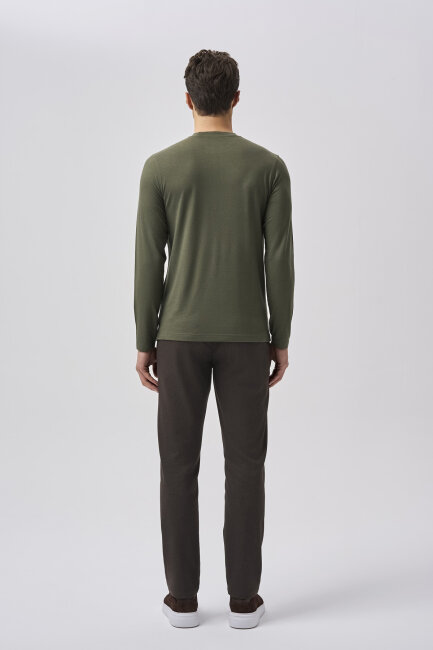 Bisse Studio Erkek Bisiklet Yaka Triko Yeşil - 3