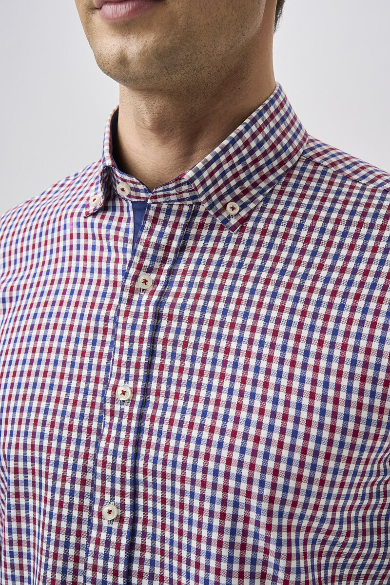 Bisse Studio Erkek Bordo Uzun Kollu Gömlek - 4