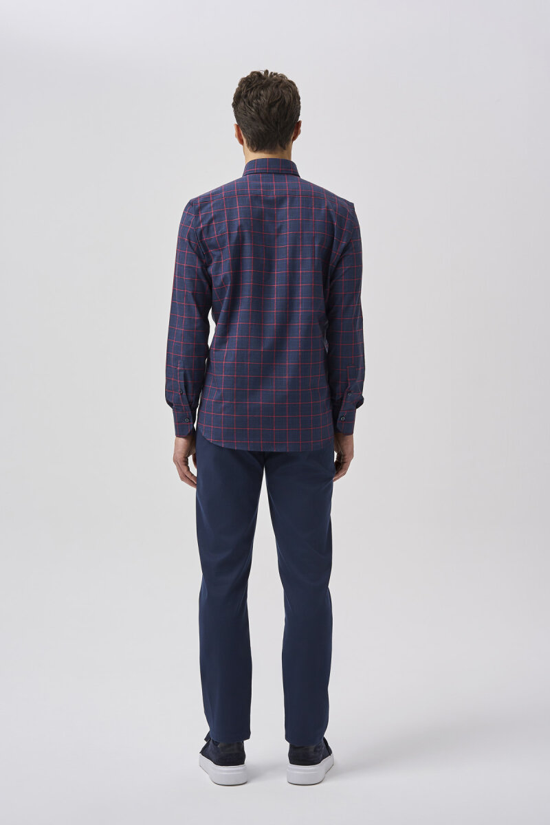 Bisse Studio Erkek Cepsiz Regular Fit Gömlek Kırmızı - 3