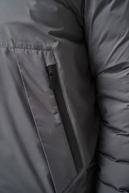 Bisse Studio Erkek Çift Taraflı Şişme Mont Siyah - Gri - 8