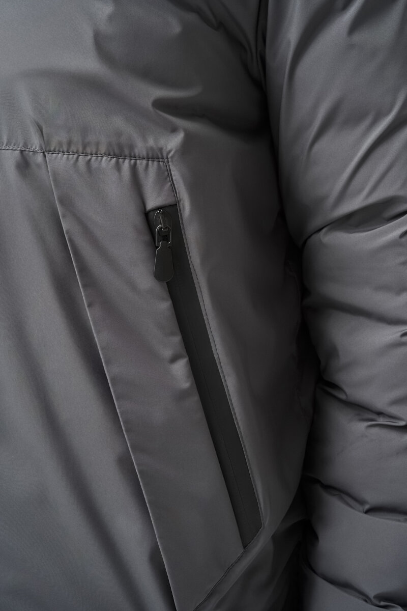 Bisse Studio Erkek Çift Taraflı Şişme Mont Siyah - Gri - 8