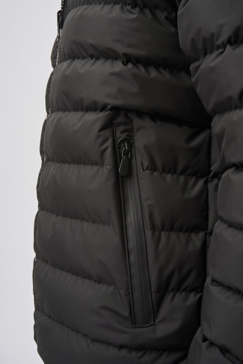 Bisse Studio Erkek Çift Taraflı Şişme Mont Siyah - Gri - 10