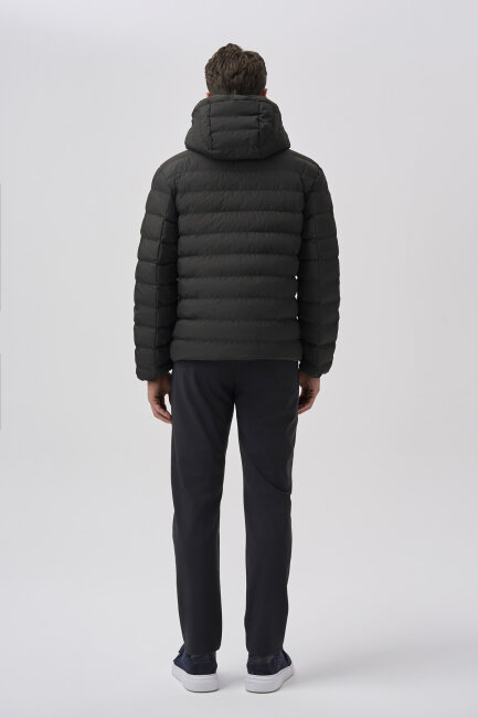 Bisse Studio Erkek Çift Taraflı Şişme Mont Siyah - Gri - 5