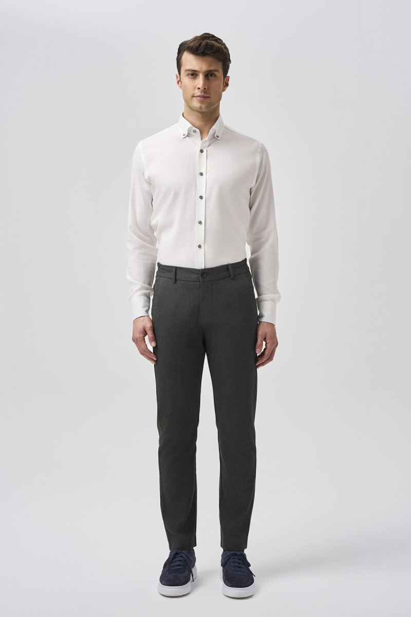 Bisse Studio Erkek Regular Fit Uzun Kollu Beyaz Gömlek - 1