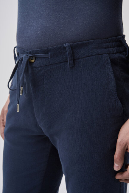 Bisse Studio Erkek Spor Kadife Pantolon Lacivert - 4